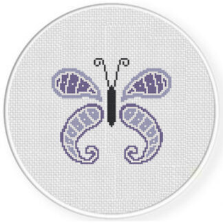 Paisley Butterfly Cross Stitch Pattern