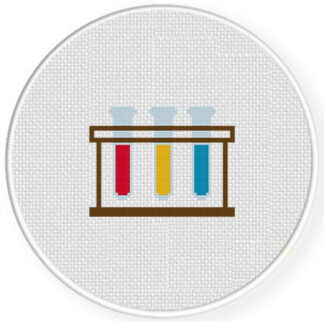 RGB Science Vials Cross Stitch Pattern