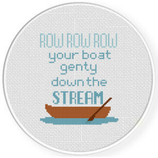 Row Row Row Your Boat Cross Stitch Pattern