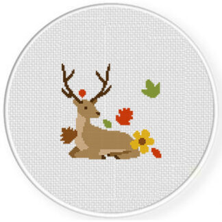 Autumn Deer Cross Stitch Pattern