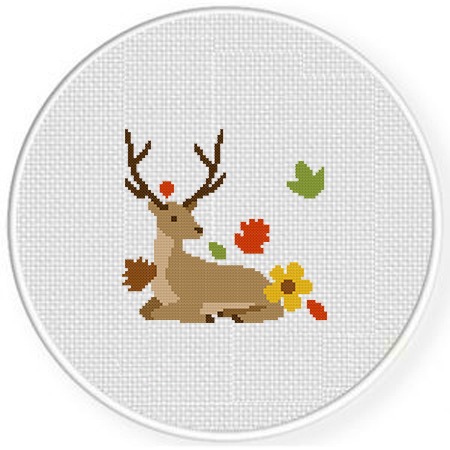 deer woodlands Cross Stitch Pattern
