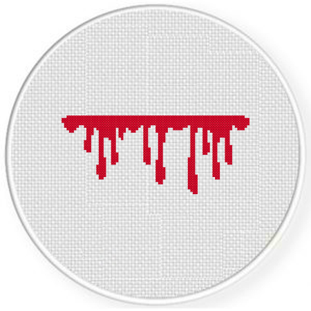 Drop blood Cross stitch pattern