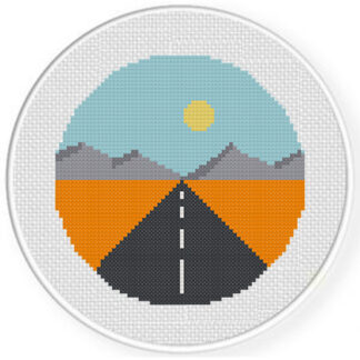 Desert Road Cross Stitch Pattern