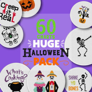 60 Charts!! HUGE Halloween Pack Cross Stitch Patterns