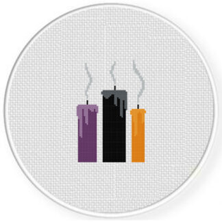 Halloween Candles Cross Stitch Pattern
