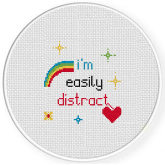 I'm Easily Distracted Cross Stitch Pattern