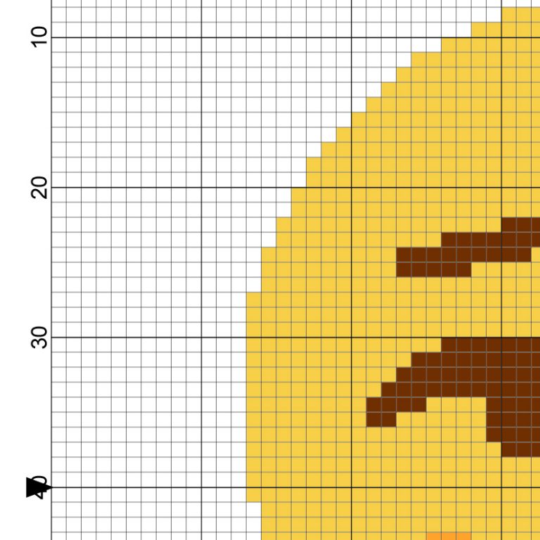 Smirking Emoji Cross Stitch Pattern – Daily Cross Stitch
