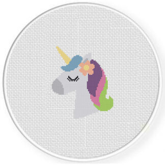 Unicorn Head Cross Stitch Pattern