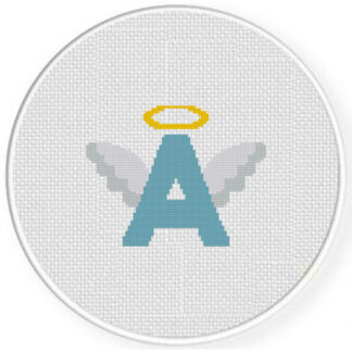 A For Angel Cross Stitch Pattern