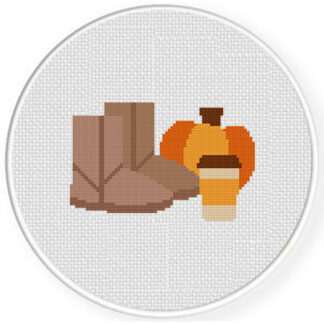 Autumn Girl Essentials Cross Stitch Pattern