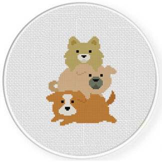 Chonky Puppers Cross Stitch Pattern