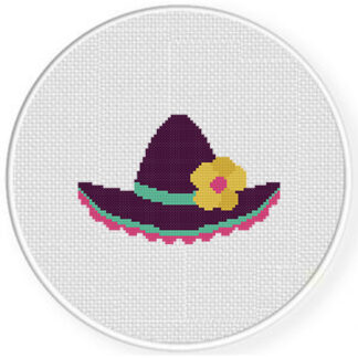 Dia De Muertos Sombrero Cross Stitch Pattern