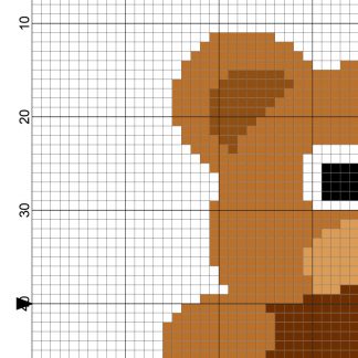 Football Bear Cross Stitch Pattern – Daily Cross Stitch