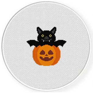 Jack O Lantern Bat Cross Stitch Pattern – Daily Cross Stitch