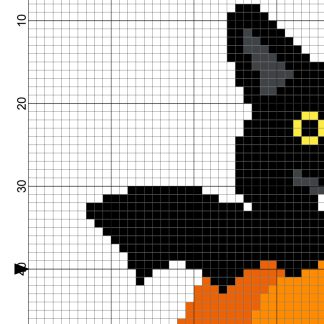 Jack O Lantern Bat Cross Stitch Pattern – Daily Cross Stitch