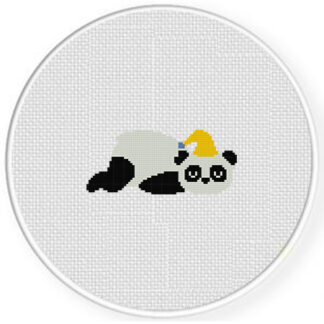Sleepy Panda Cross Stitch Pattern