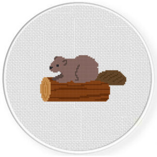 Beaver On Log Cross Stitch Pattern
