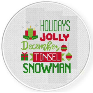 December Quilt Cross Stitch Pattern