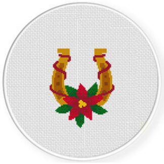 Festive Horseshoe Cross Stitch Pattern