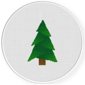 Geometric Christmas Tree Cross Stitch Pattern