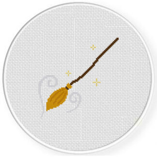 Magical Broom Cross Stitch Pattern