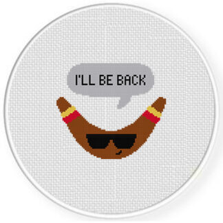 I'll Be Back Cross Stitch Pattern