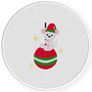 Christmas Mouse Bauble Cross Stitch Pattern