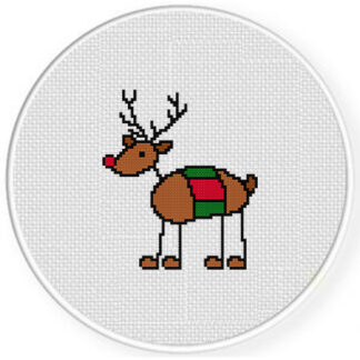 Doodle Reindeer Cross Stitch Pattern
