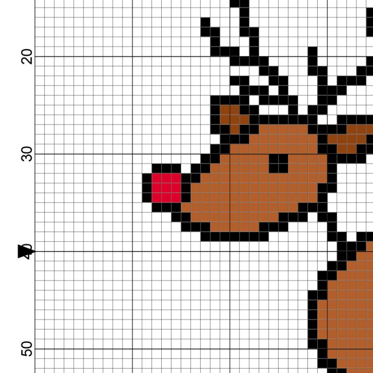 Doodle Reindeer Cross Stitch Pattern – Daily Cross Stitch