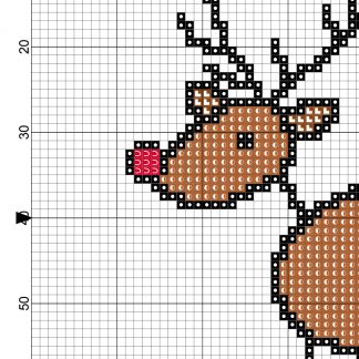 Doodle Reindeer Cross Stitch Pattern – Daily Cross Stitch