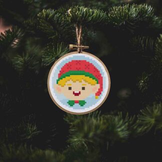 Christmas Ornament - Elf Cross Stitch Pattern