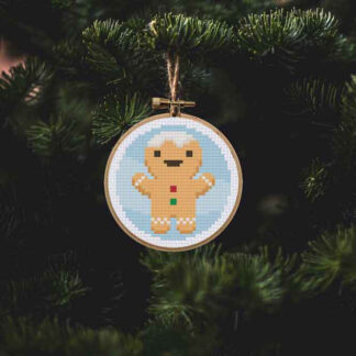 Christmas Ornament - Gingerbread Man Cross Stitch Pattern