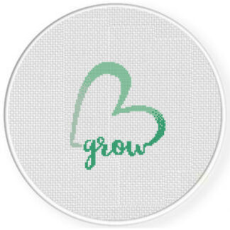 Grow Heart Cross Stitch Pattern