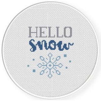 Hello Snow Cross Stitch Pattern