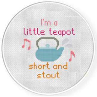 I'm A Little Teapot Cross Stitch Pattern