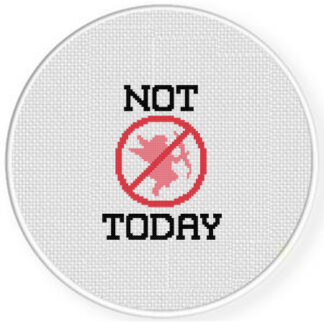 Not Today Cupid Cross Stitch Pattern