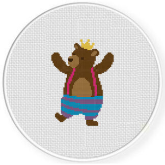 Party Bear Cross Stitch Pattern