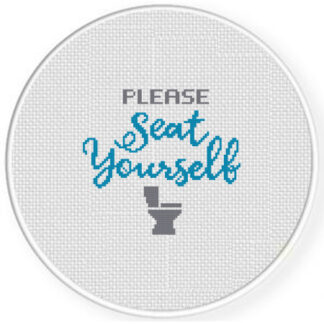 Please Seat Yourself Cross Stitch Pattern