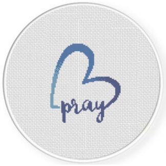 Pray Heart Cross Stitch Pattern