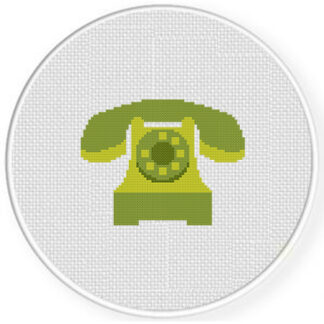 Retro Telephone Cross Stitch Pattern