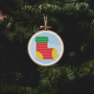 Christmas Ornament - Stocking Cross Stitch Pattern