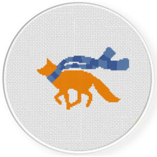 Fox with Scarf Cross Stitch Pattern