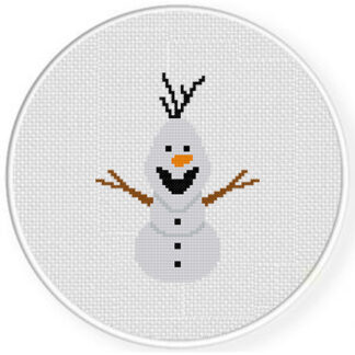 Happy Snowman Cross Stitch Pattern