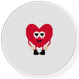 Heart In Love Cross Stitch Pattern