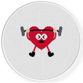 Heart Workout Cross Stitch Pattern