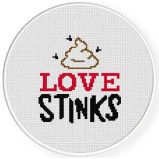 Love Stinks Cross Stitch Pattern