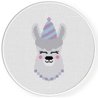 Party Llama Cross Stitch Pattern