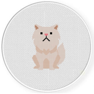 Persian Cat Cross Stitch Pattern