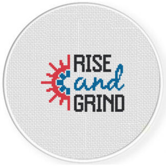 Rise and Grind Cross Stitch Pattern