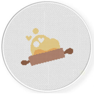 Rolling Cookie Dough Cross Stitch Pattern